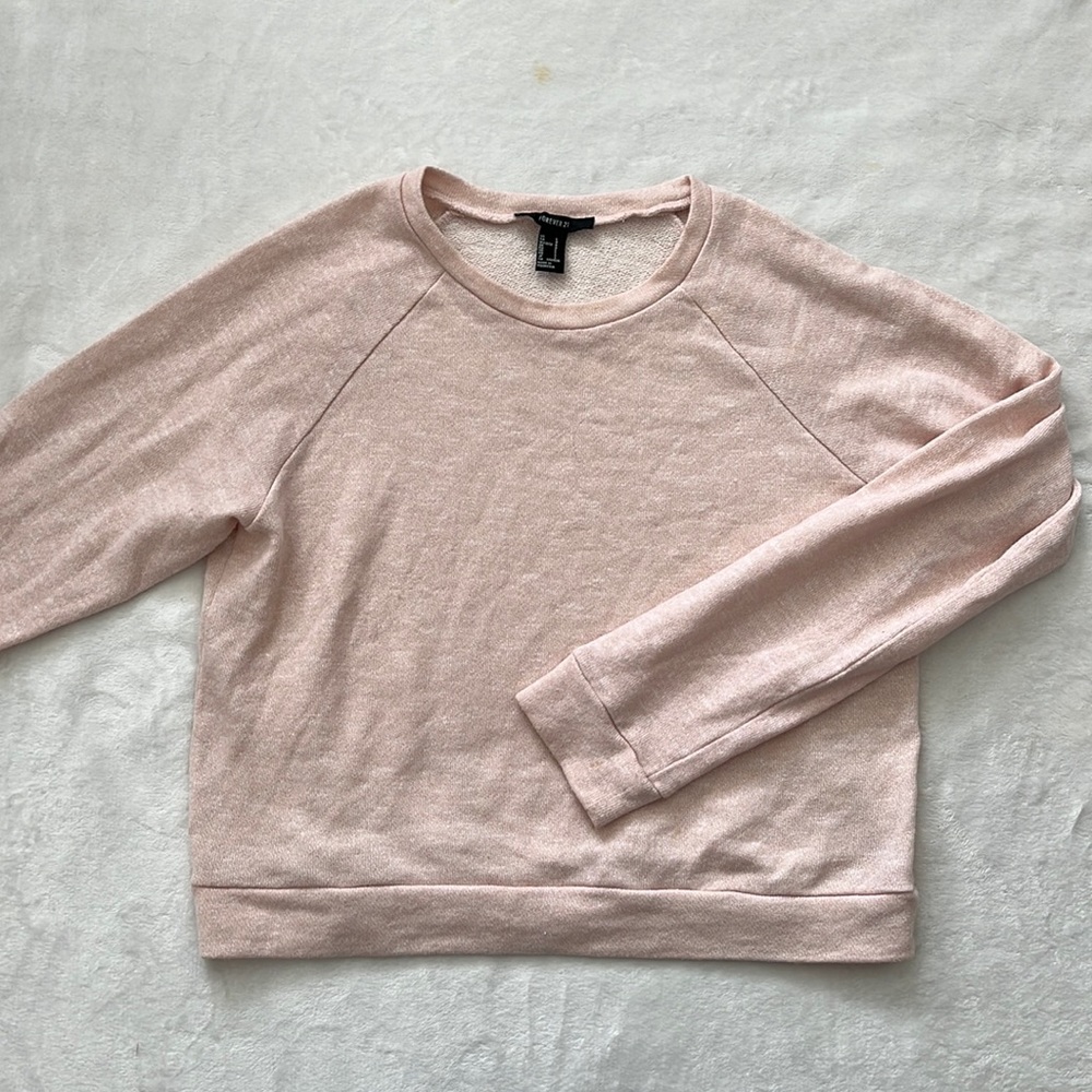 Pink Cropped Sweatshirt